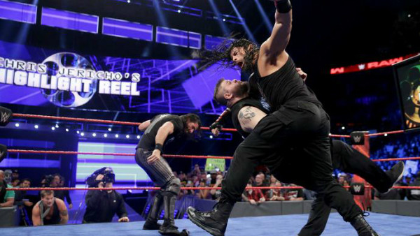 Kevin Owens Seth Rollins Roman Reigns Chris Jericho
