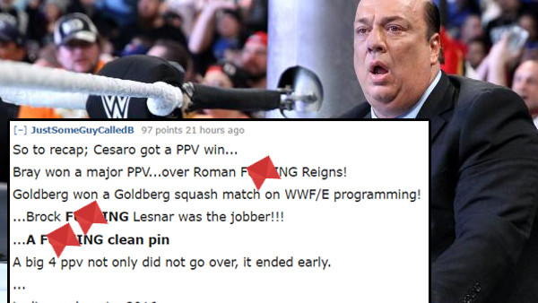 WWE Survivor Series 2016 Paul Heyman