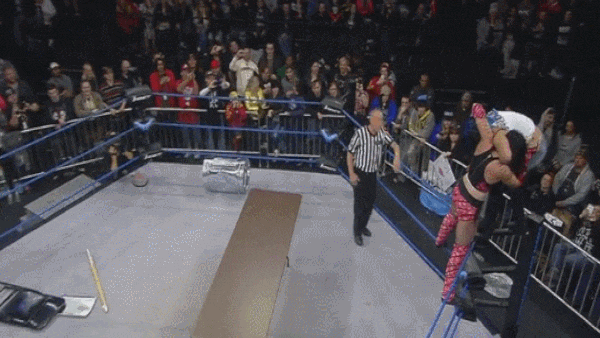 Rosemary Suplex Jade Through Table