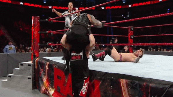 Owens Powerbomb Reigns Onto Apron
