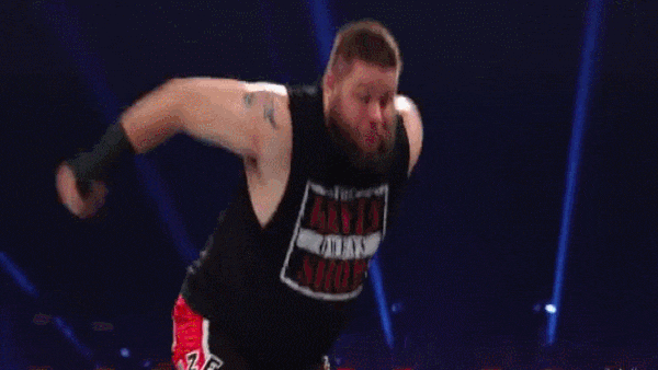 Owens Top Rope Splash Table Roman Reigns Royal Rumble