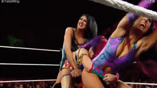 Peyton Billie Suplex Nikki Cross Table