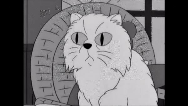 The Simpsons Cat blinking