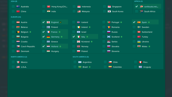 Football Manager CHoose Nations