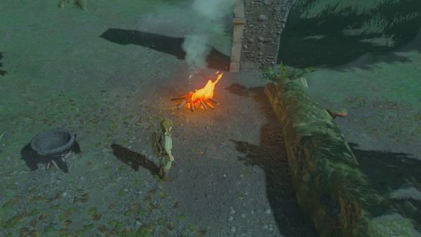 zelda breath of the wild campfire
