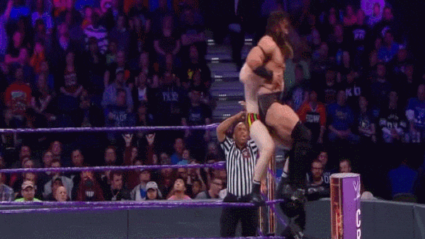 Gallagher Super Belly To Back Suplex Neville Fastlane