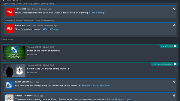 Football Manager 2017 Social Feed