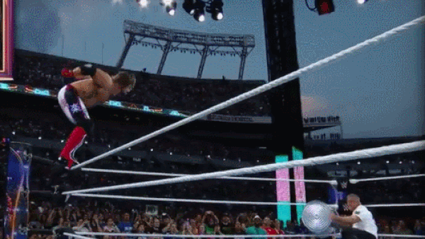 Shane Blocks Aj Trashcan Wrestlemania 33