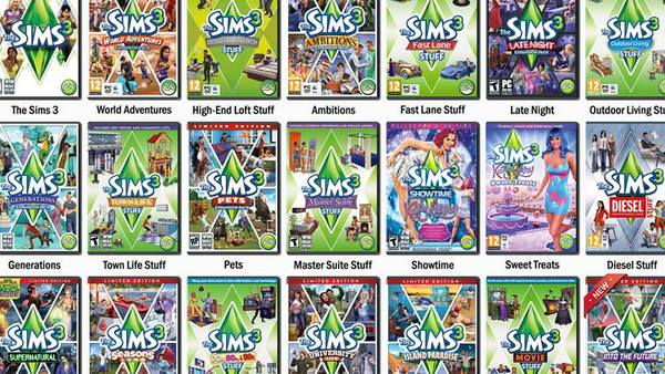 The sims expansions dlc