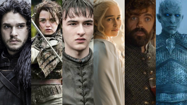 Game Of Thrones Jon Bran Arya Tyrion Daenerys Night King