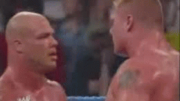 Kurt Angle Brock Lesnar Kiss