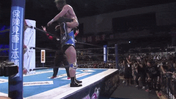 Michael Elgin Apron Powerbomb Kenny Omega G1 27 NJPW
