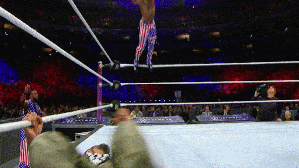 Jimmy Uso Superkick Xavier Woods Battleground 2017