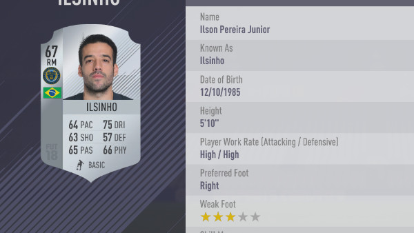 FIFA 18 Ilsinho