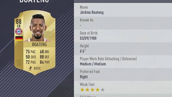 FIFA 18 Boateng