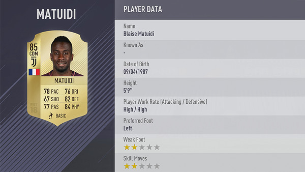 Blaise Matuidi FIFA 18