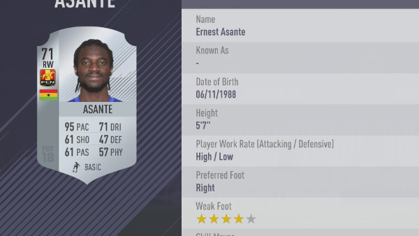 FIFA 18 Ernest Asante