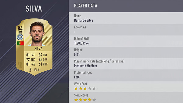 Bernardo Silva Fifa 18