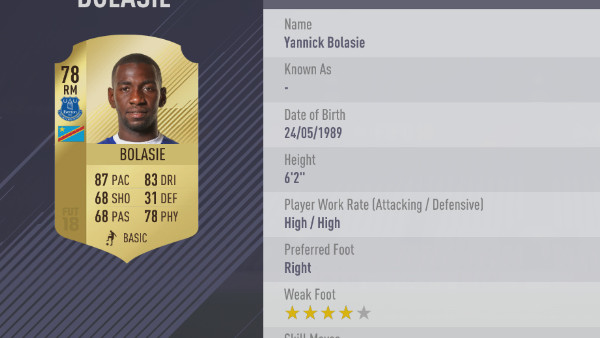 FIFA 18 Bolasie
