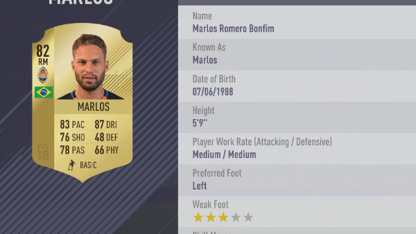 FIFA 18 Marlos