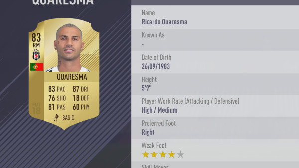 FIFA 18 Quaresma