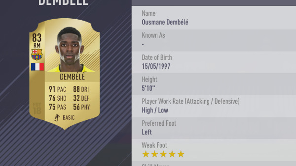 FIFA 18 Dembele