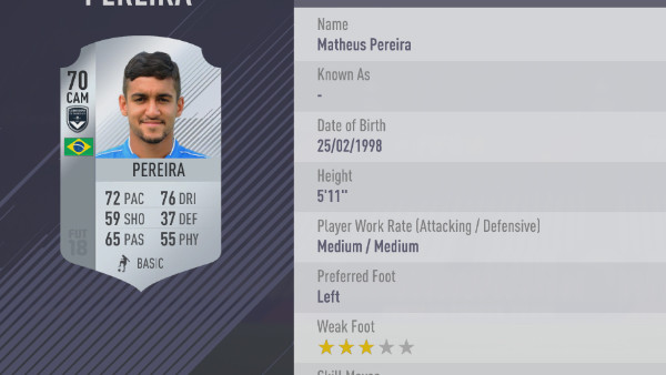 FIFA 18 Pereira