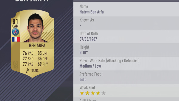 FIFA 18 Ben Arfa
