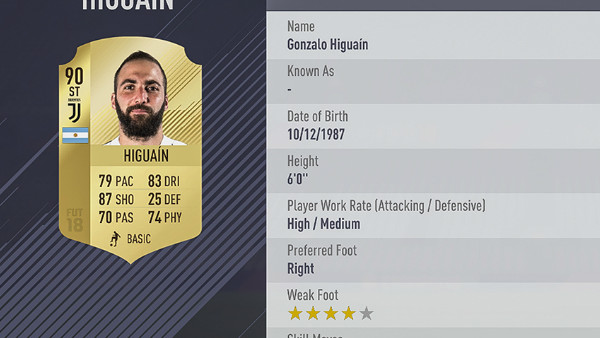 FIFA 18 Higuain
