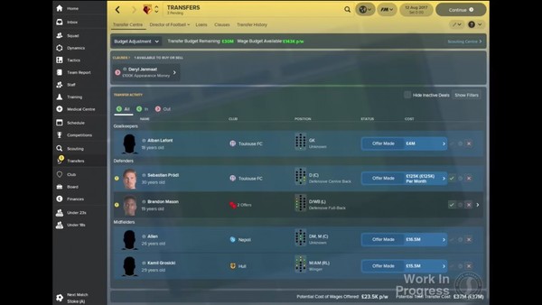 Transfers FM18