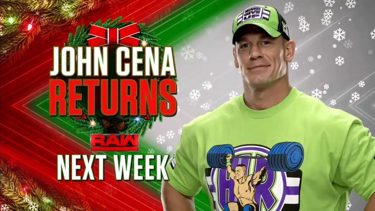 John Cena Returns WWE Christmas Day Raw