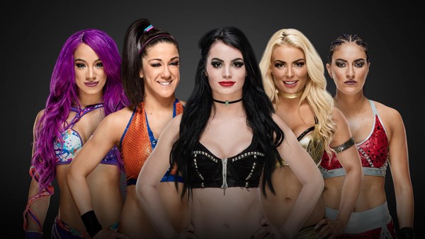 Sasha Banks Bayley Paige Mandy Rose Sonya Deville Women's Royal Rumble