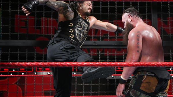 WWE Elimination Chamber 2018 Roman Reigns Braun Strowman