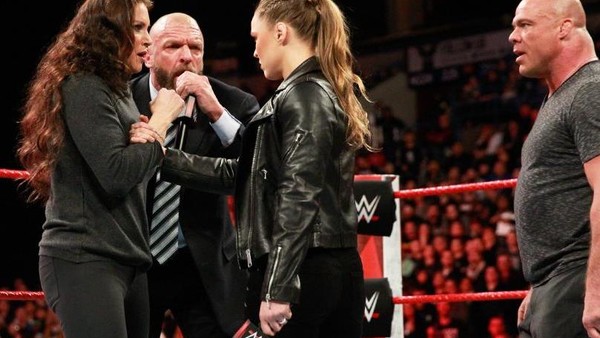 ronda rousey stephanie mcmahon triple h kurt angle