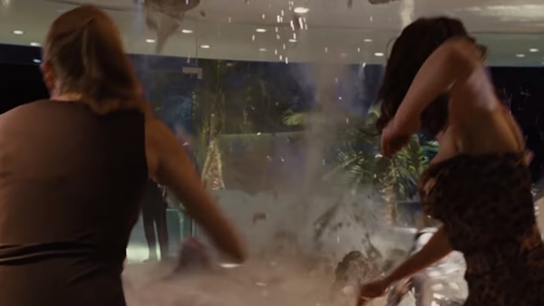 Iron Man 2 Romanoff Pepper reacting to Tony Rhodey fight