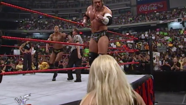 The Rock Triple H Trish Stratus Lita