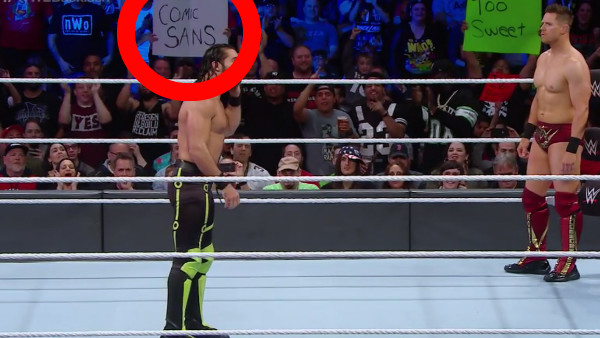 Seth Rollins The Miz Comic Sans
