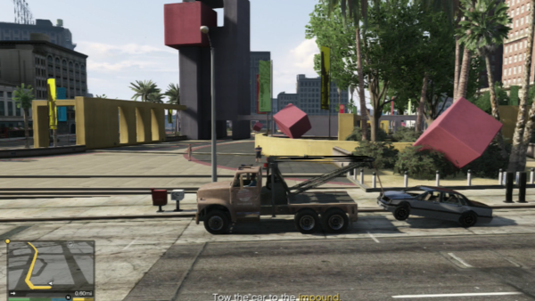 GTA V pulling favors tow truck
