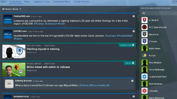 Football Manager 2018 Social Media
