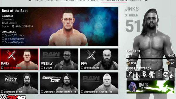 WWE 2K19 Towers Mode MyPlayer