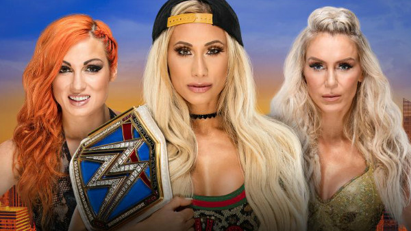 SummerSlam 2018 Carmella Becky Lynch Charlotte Flair