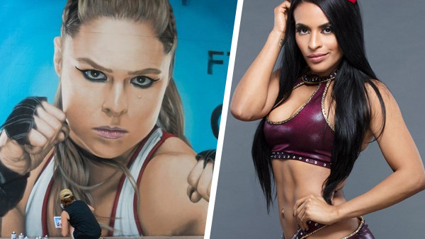 Rousey Mural Zelina Vega