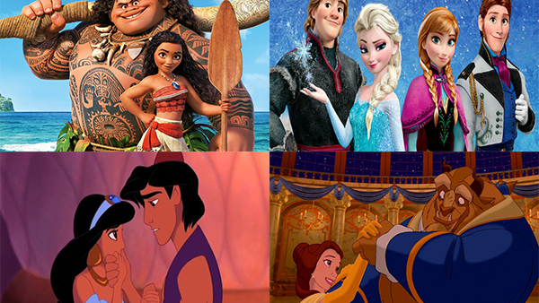 Moana Frozen Aladdin Beauty