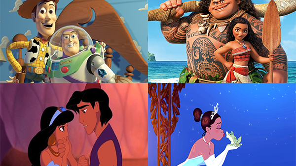 Toy Story Moana Aladdin Princess and Frog