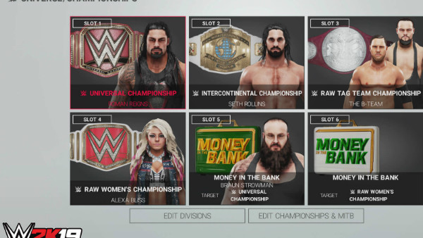 WWE 2K19 Universe Mode