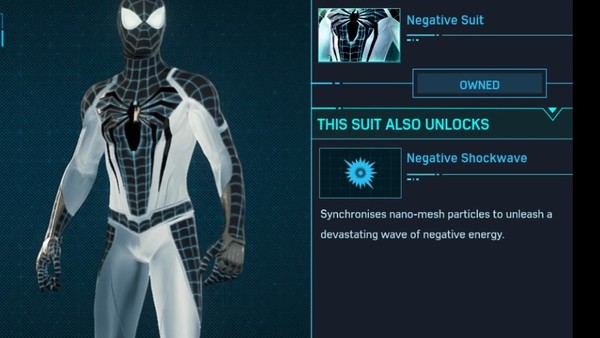 Spider-Man PS4 NEGATIVE SUIT