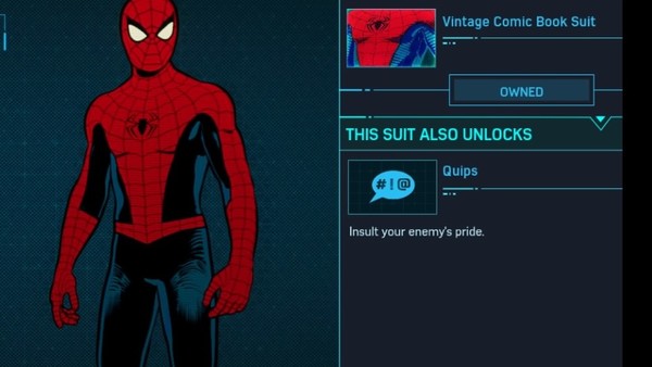 Spider-Man PS4 VINTAGE SUIT
