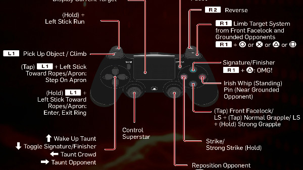 WWE 2K19 PS4 Controls