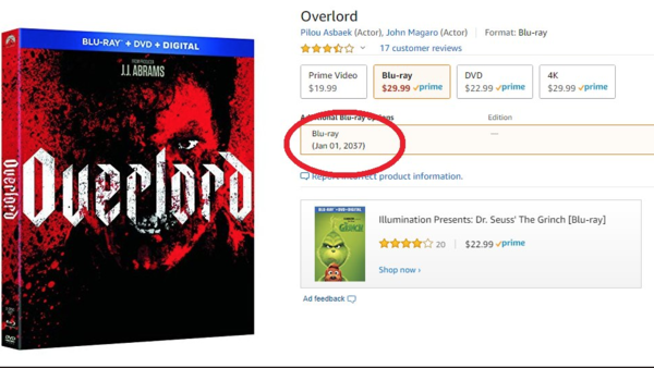 Overlord Blu-Ray