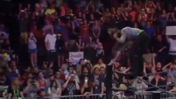 Jeff Hardy Off The Cage Dive TNA Impact Six Sides of Steel